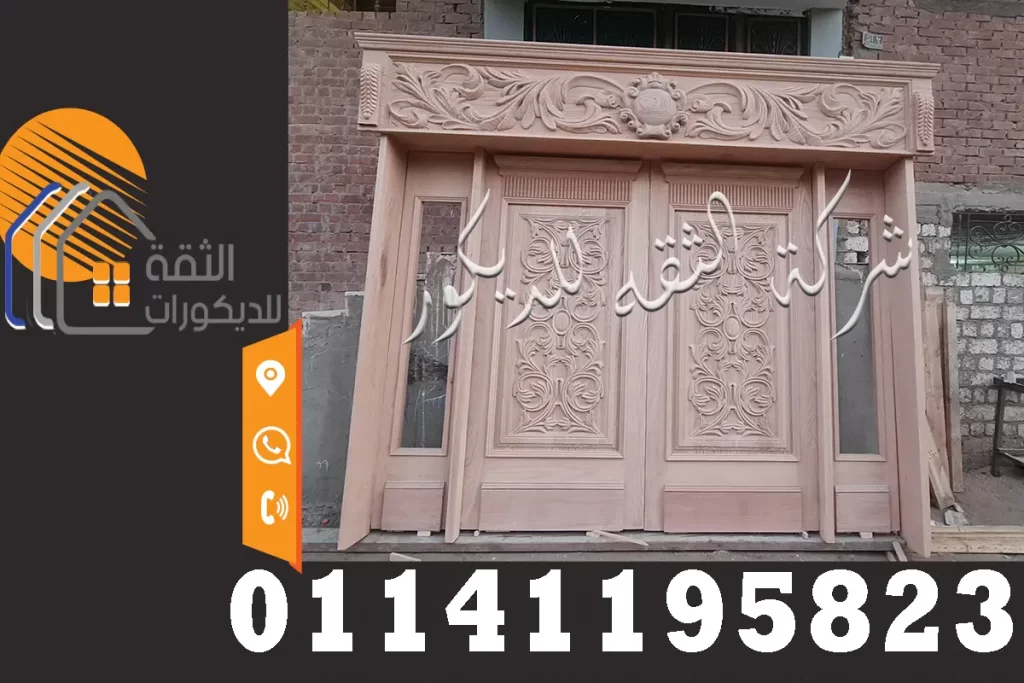 ابواب فلل خشب خارجية ابواب خشب خارجية